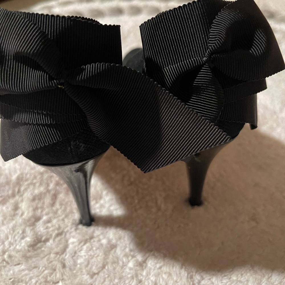 Lanvin Black Bow Heels
